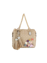 Raised Floral Woven Shoulder Bag by hfstylish