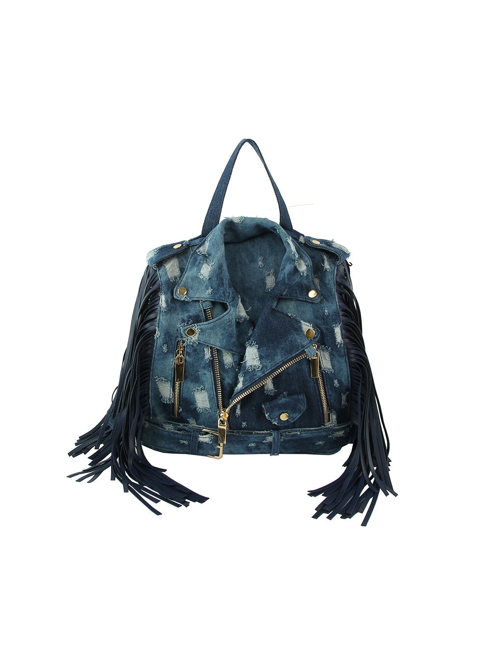 Fringe Motorcycle Jacket Backpack by hfstylish