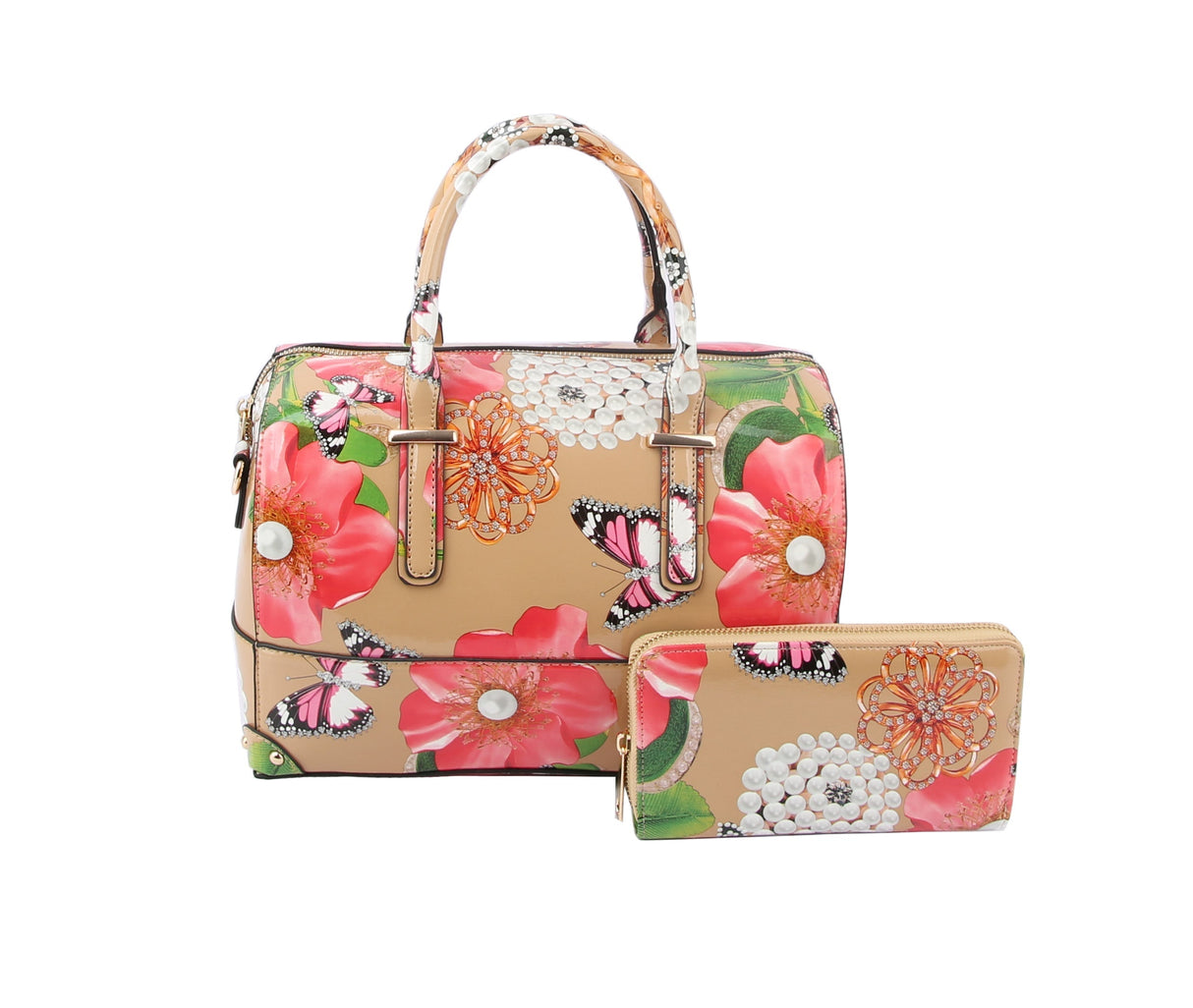 Floral Satchel Handbag for Women Purse by hfstylish