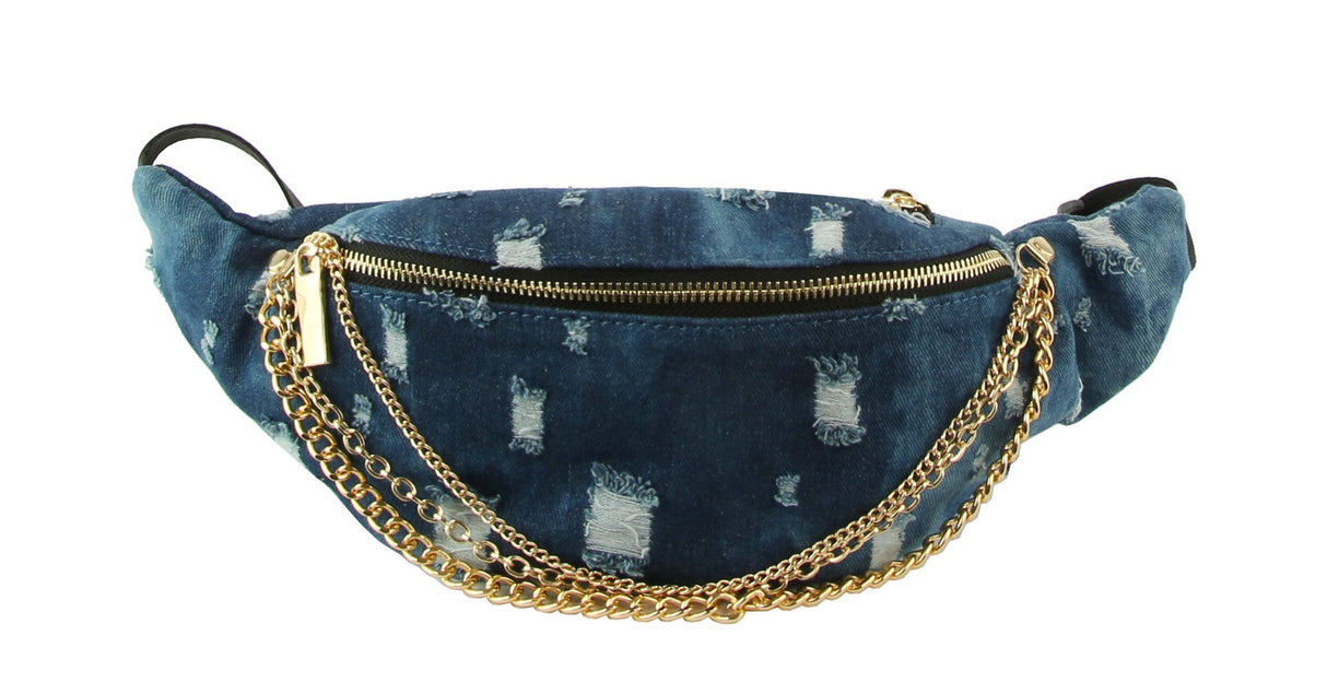 Fanny Pack for women Denim Wash Jean Pack Bag by hfstylish