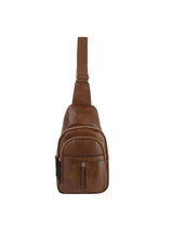 Front pocket leather sling bag by hfstylish