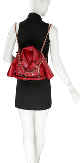 LEATHER JACKET CONVERTIBLE BACK PACK by hfstylish