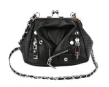 Women Motorcycle Biker Jacket Bag Clutch by hfstylish