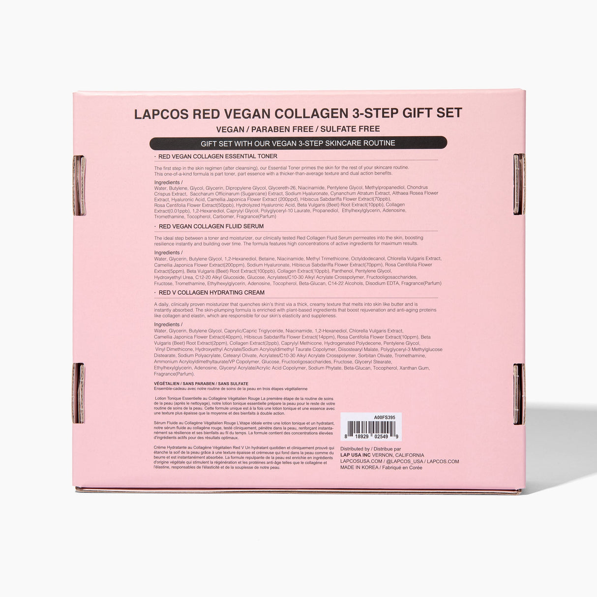 Red Vegan Collagen 3-Step Set by LAPCOS