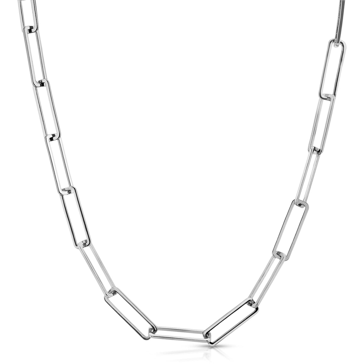 Large Rectangle Link Mask Chain by eklexic jewelry