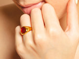 Laurel Red Agate Ring by Little Sky Stone