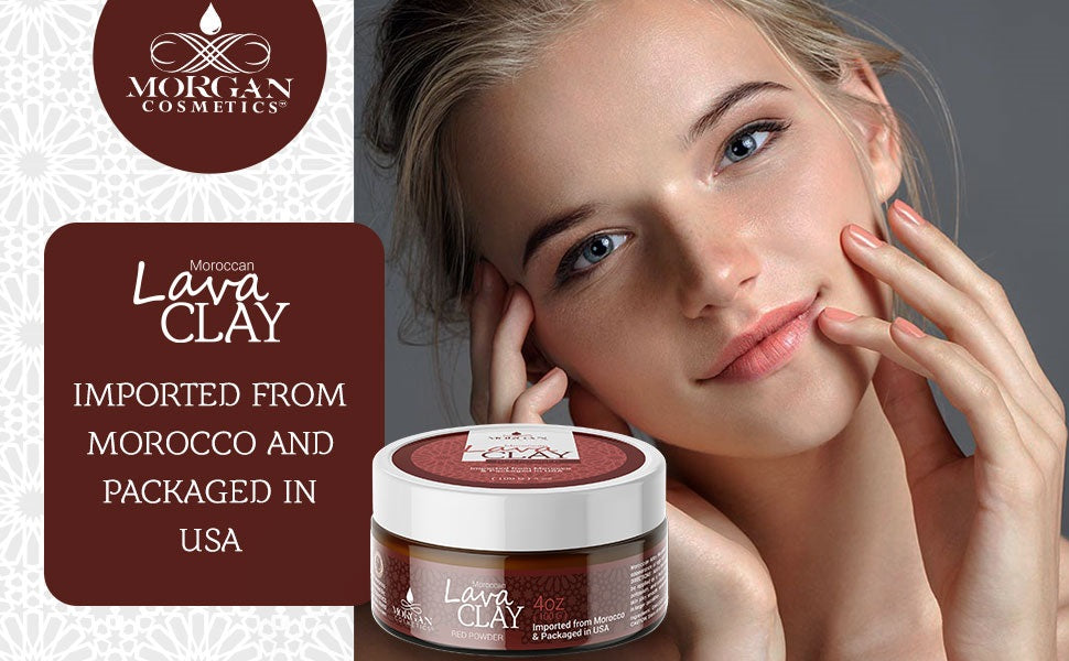 Moroccan White Lava Clay Mask 100 gram by Morgan Cosmetics