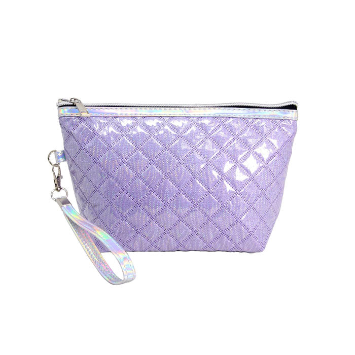 Quilted Shiny Puffer Pouch Bag by Madeline Love