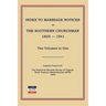 Index to Marriage Notices in Southern Churchman, 1835-1941. Two Volumes in One