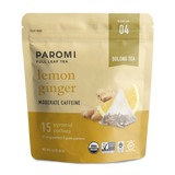 Organic Lemon Ginger Oolong Tea, Full Leaf, in Pyramid Tea Bags by Paromi Tea