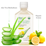 Pure Aloe Vera Juice Lemon Flavor - USDA Certified Organic by AloeCure