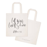 Let Your Light Shine, Matthew 5:16 Cotton Canvas Tote Bag by The Cotton & Canvas Co.