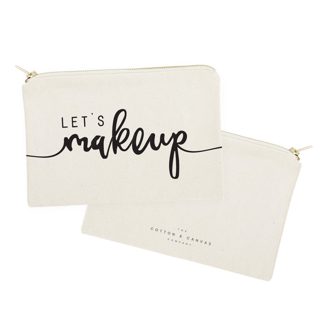 Let's Makeup Cotton Canvas Cosmetic Bag by The Cotton & Canvas Co.