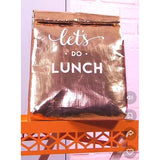 Let's Do Lunch Washable Paper Insulated Bag in Rose Gold by The Bullish Store