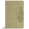CSB Large Print Thinline Bible, Digital Study Edition, Sage Suedesoft Leathertouch
