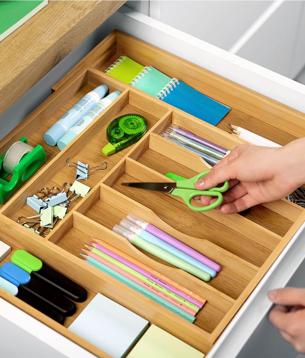 Silverware Drawer Organizer 9 Slots by Royal Craft Wood