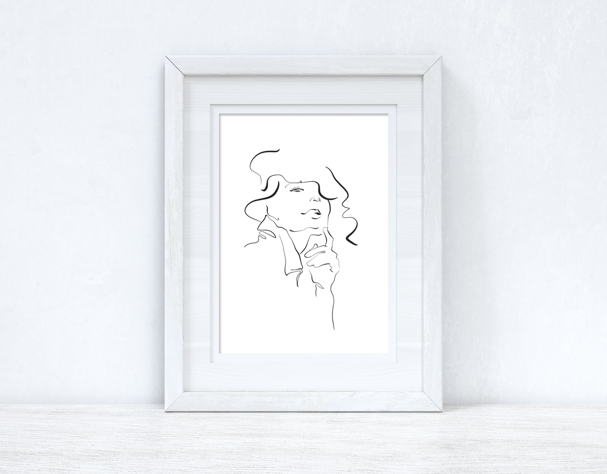 Line Work Woman Face Simple Home Bedroom Dressing Room Wall Decor Print by WinsterCreations™ Official Store