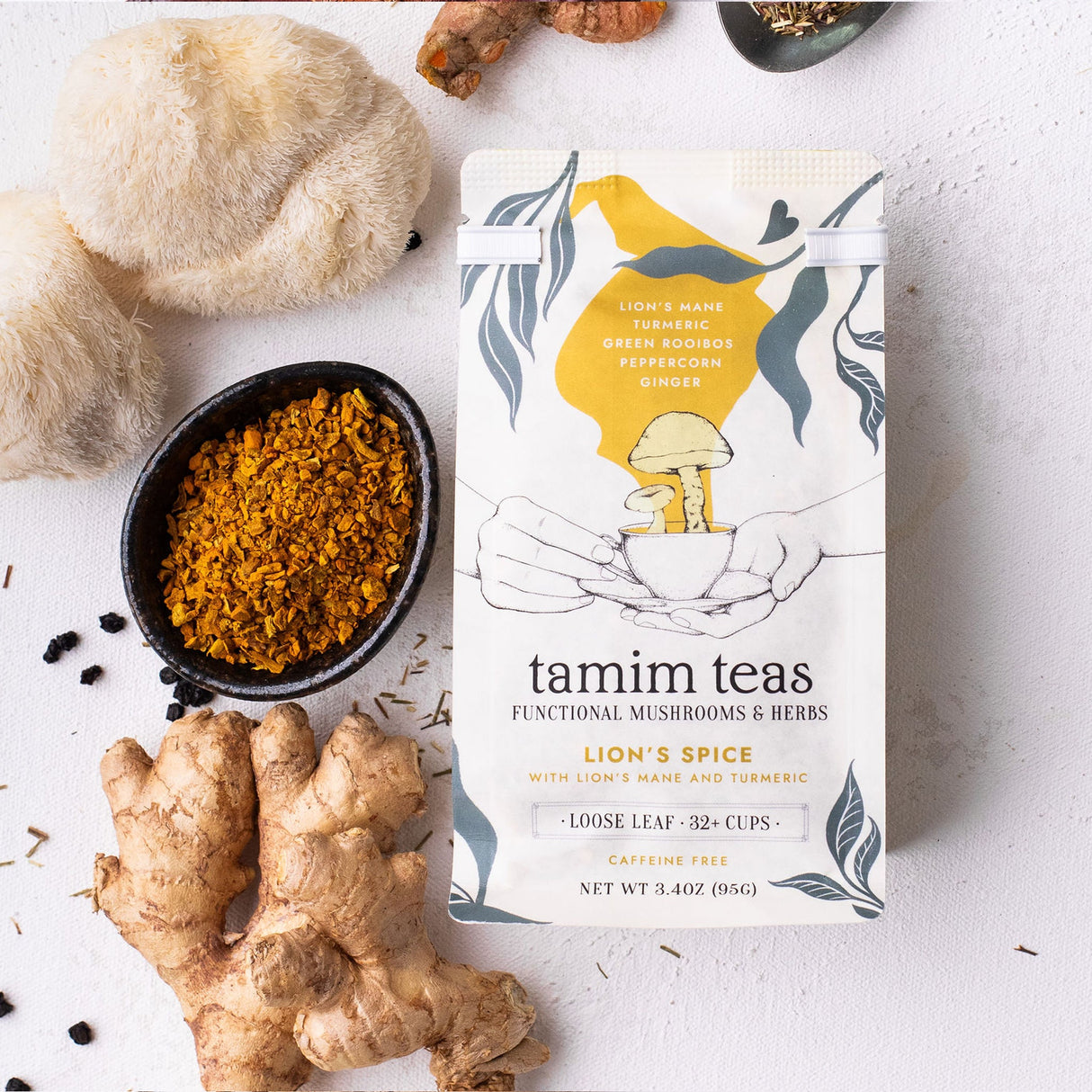 Lion's Spice | Lion's Mane Tea with Turmeric and Spice by Tamim Teas