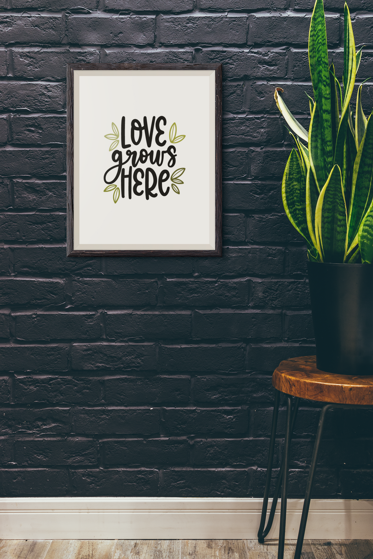 Love Grows Here Plant Obsessed Humorous Home Wall Decor Print by WinsterCreations™ Official Store