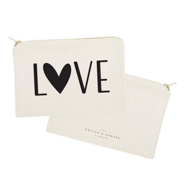 Love Cotton Canvas Cosmetic Bag by The Cotton & Canvas Co.