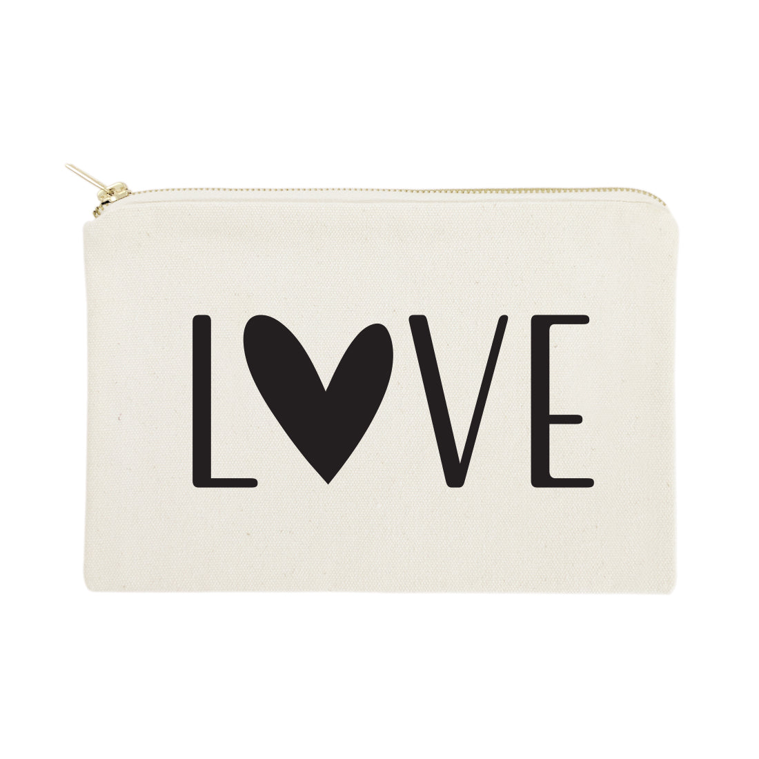 Love Cotton Canvas Cosmetic Bag by The Cotton & Canvas Co.