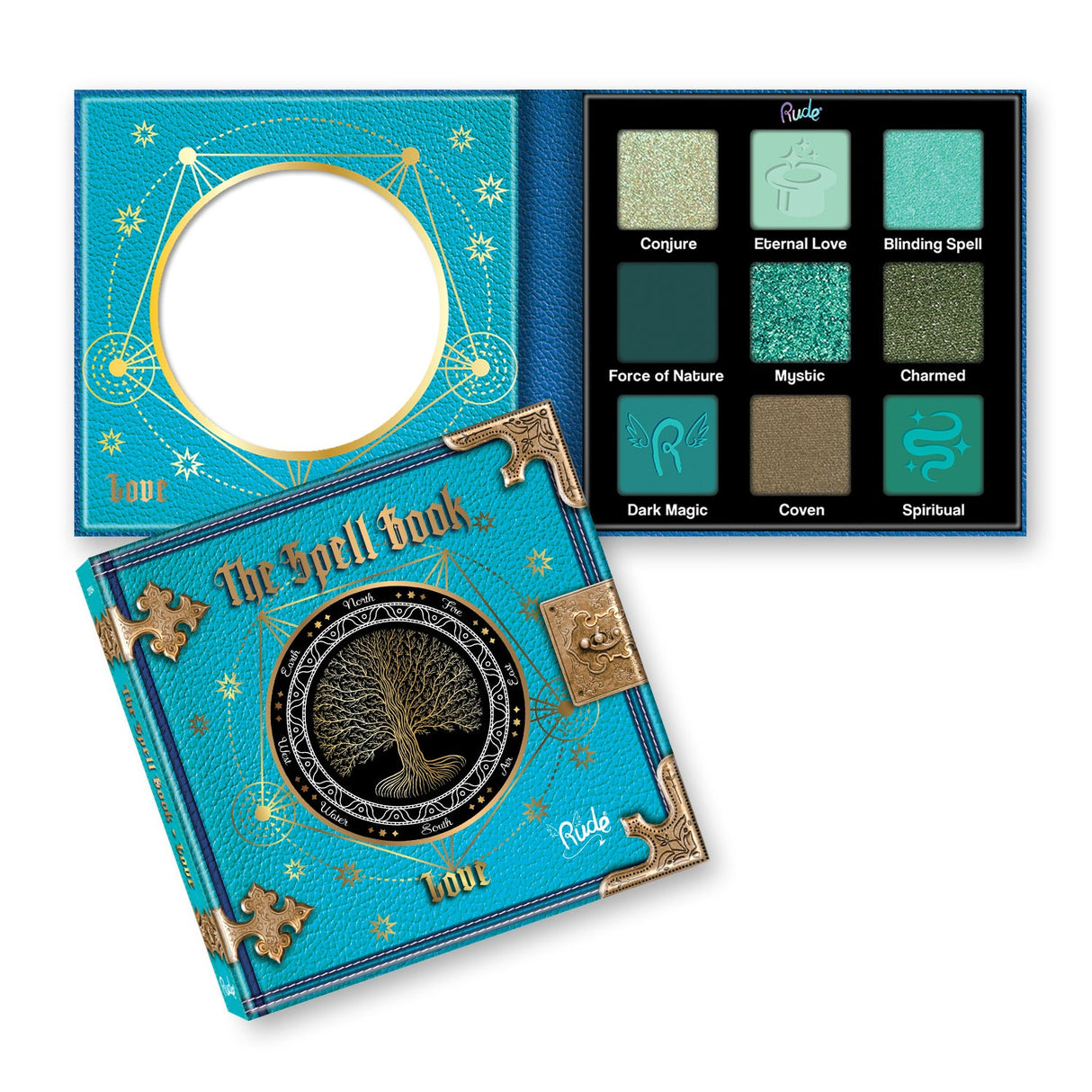 RUDE The Spell Book Smooth and Blendable Eyeshadow Palette - Love