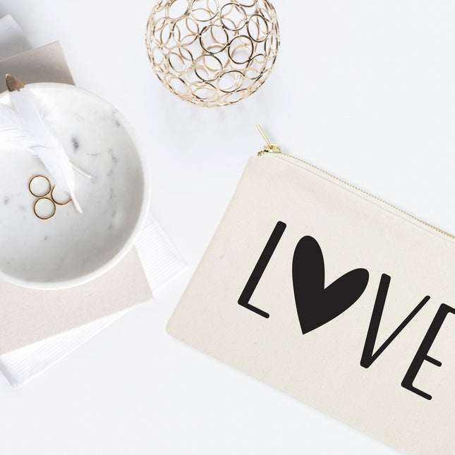 Love Cotton Canvas Cosmetic Bag by The Cotton & Canvas Co.