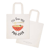 I'll Love You Pho-Ever Cotton Canvas Tote Bag by The Cotton & Canvas Co.