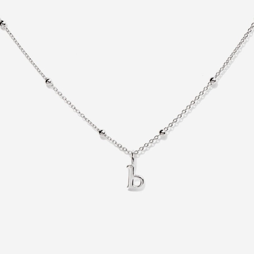 Initial Silver Necklace by Little Sky Stone