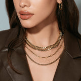 Luciana Box Chain Necklace by eklexic jewelry