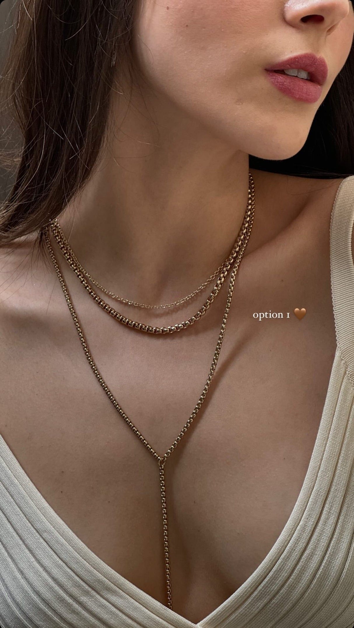 Luciana Box Chain Necklace by eklexic jewelry