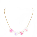 Mama Message Glittered Lucite Heart Link Necklace by Madeline Love