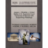 Jasper J. Mirabile V. United States U.S. Supreme Court Transcript of Record with Supporting Pleadings