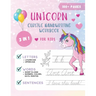 Unicorn Cursive Handwriting Workbook for Kids: Cursive Handwriting Practice Book for Kids Grade 1-5 3 in 1 Learning Cursive Handwriting Workbook for G