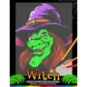 Witch Color by Numbers for Adults: Halloween Mosaic Coloring Book Stress Relieving Design Puzzle Quest