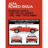 ALFA ROMEO GIULIA WORKSHOP MANUAL 1962-1975 ALL MODELS 1300, 1600, 1750 & 2000cc