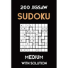 200 Jigsaw Sudoku Medium With Solution: Puzzle Book,9x9, 2 puzzles per page