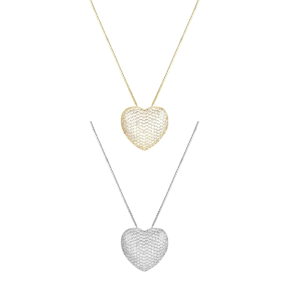 Crystal Heart Pendant Necklace by BeyondEnvy