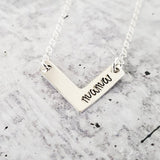 MAMA Chevron Hand Stamped Necklace by Salt and Sparkle