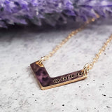 MAMA Chevron Hand Stamped Necklace by Salt and Sparkle