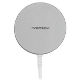 Ventev 15W ULTRAFAST Wireless Magnetic Charger with Extra-Long 10 Foot Alloy Cable Silver by Ventev