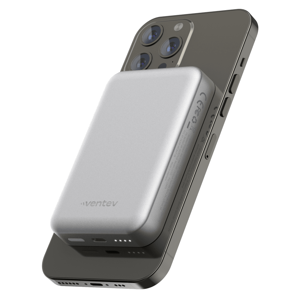 Ventev 5k mAh Portable Magnetic Battery Gray by Ventev