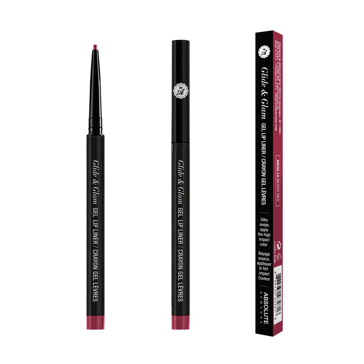 ABSOLUTE Glide & Glam Gel Lip Liner - Retro Red