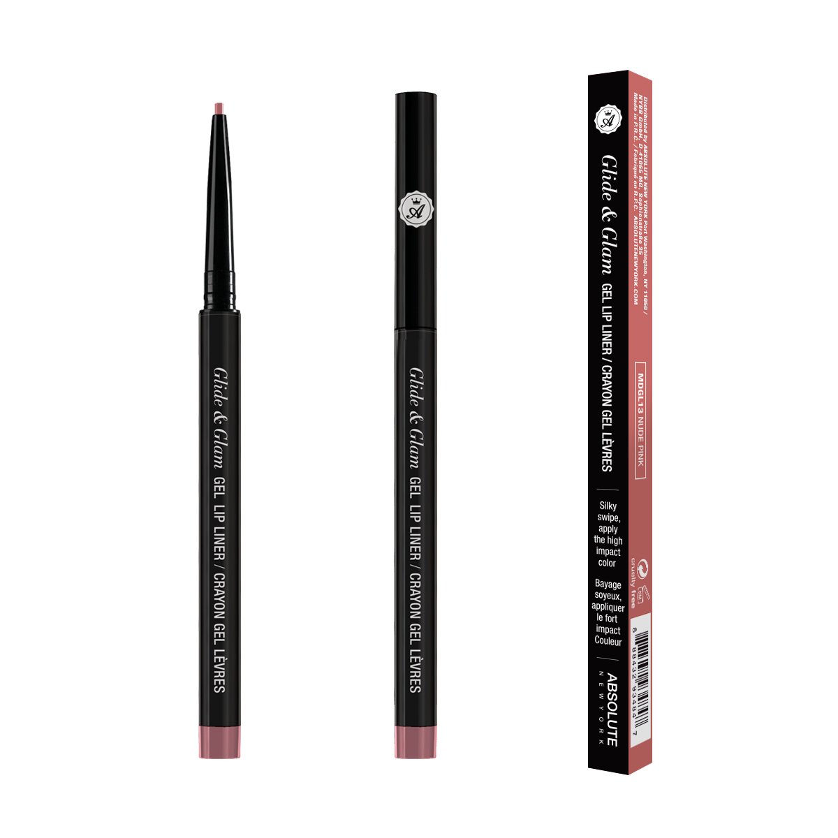 ABSOLUTE Glide & Glam Gel Lip Liner - Nude Pink