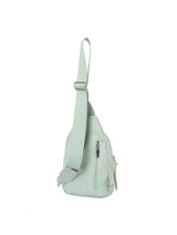 Diagnal zip front pocket sling backpack by hfstylish