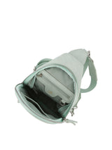 Diagnal zip front pocket sling backpack by hfstylish