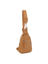 Diagnal zip front pocket sling backpack by hfstylish