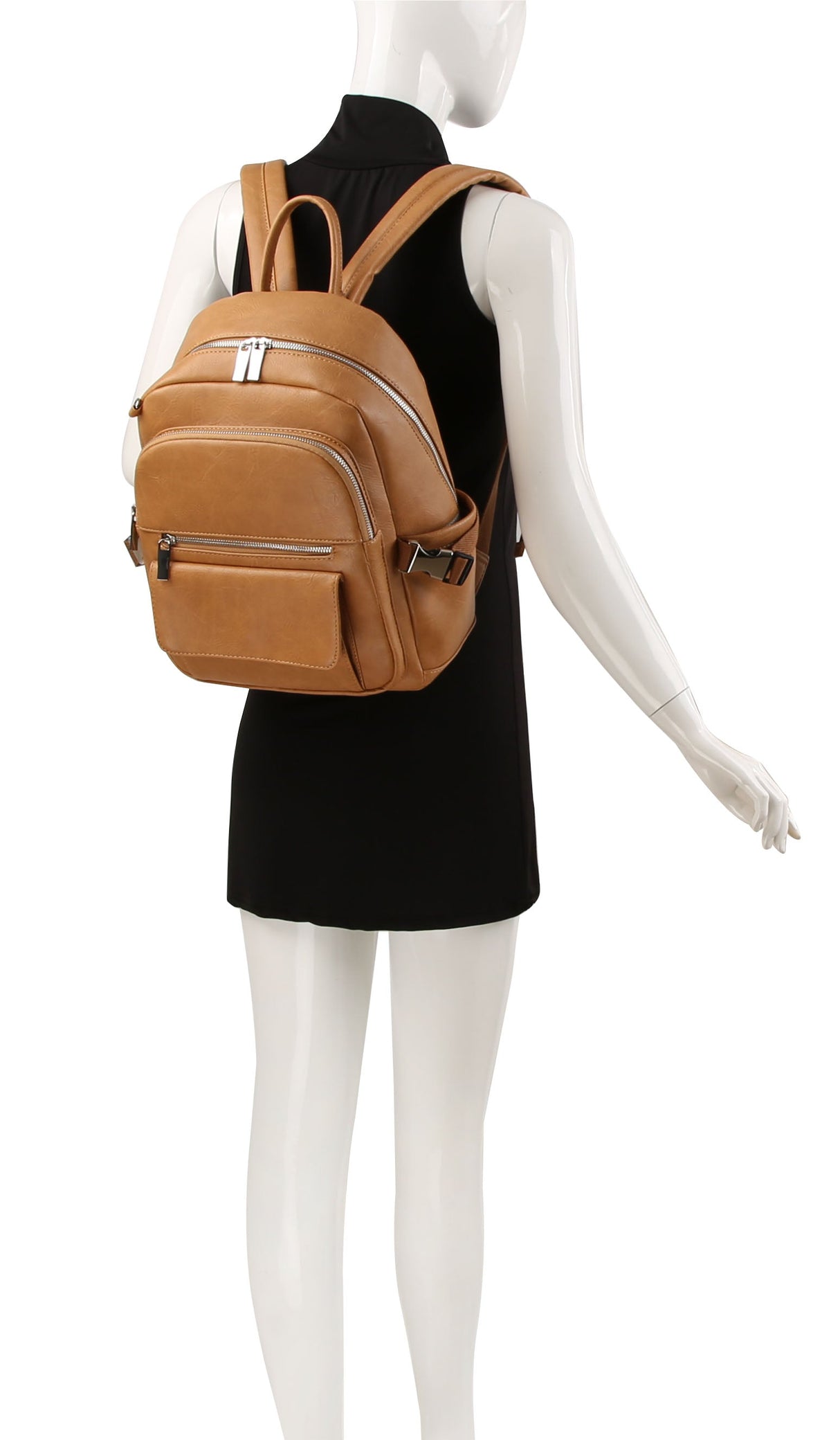 Snap buckle detailed back pack by hfstylish