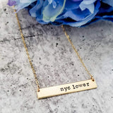 MEOW Bar Necklace by Salt and Sparkle