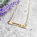 MERMAID Bar Necklace by Salt and Sparkle